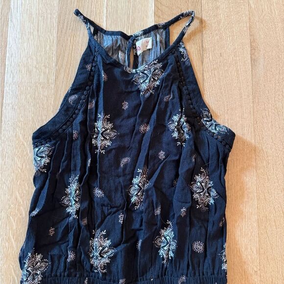 SO Navy and White Halter Jumpsuit with Wide-Leg Design - Picture 2 of 6